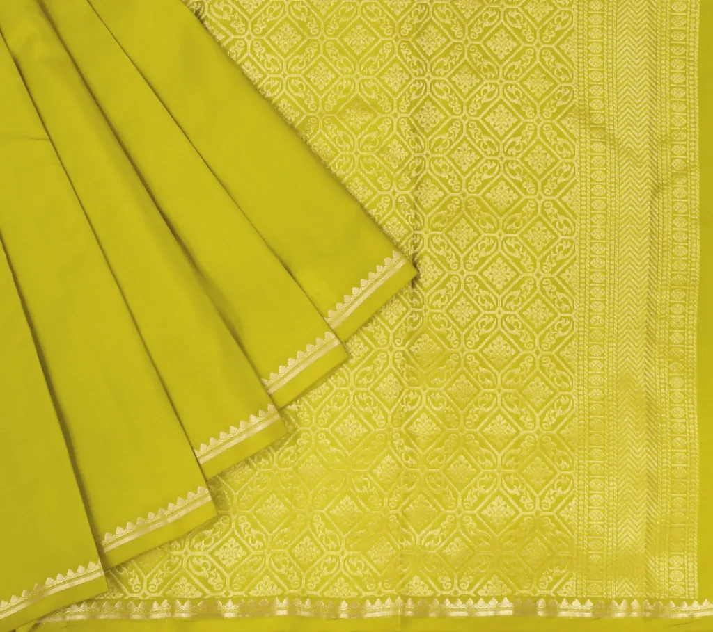 Citrus Green Arani Silk Saree