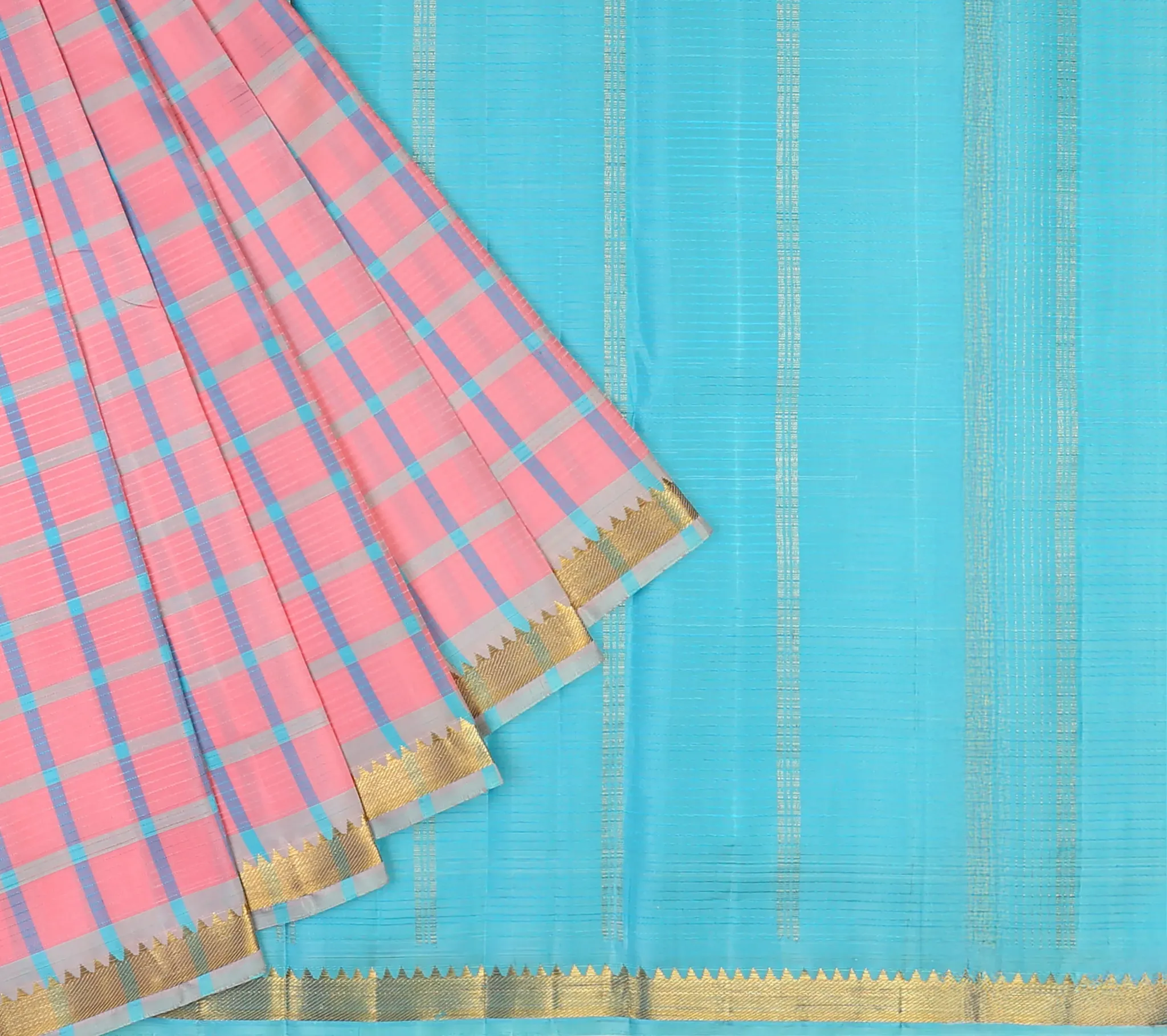 Light Pink Arani Silk Saree